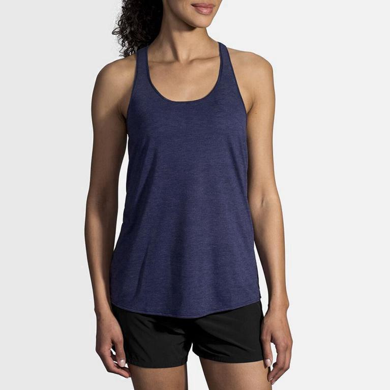 Brooks Distance Hardlooptanktop voor Dames Blauw (SGJQZ-0542)